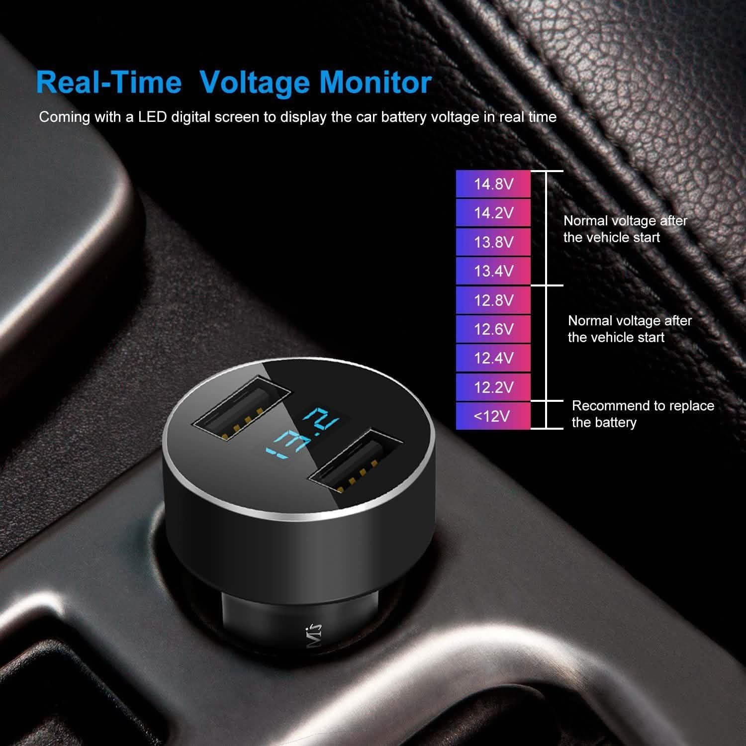 Universal 15W/3.1A Dual USB Car Charger Automotive - Tophatter Daily Deals