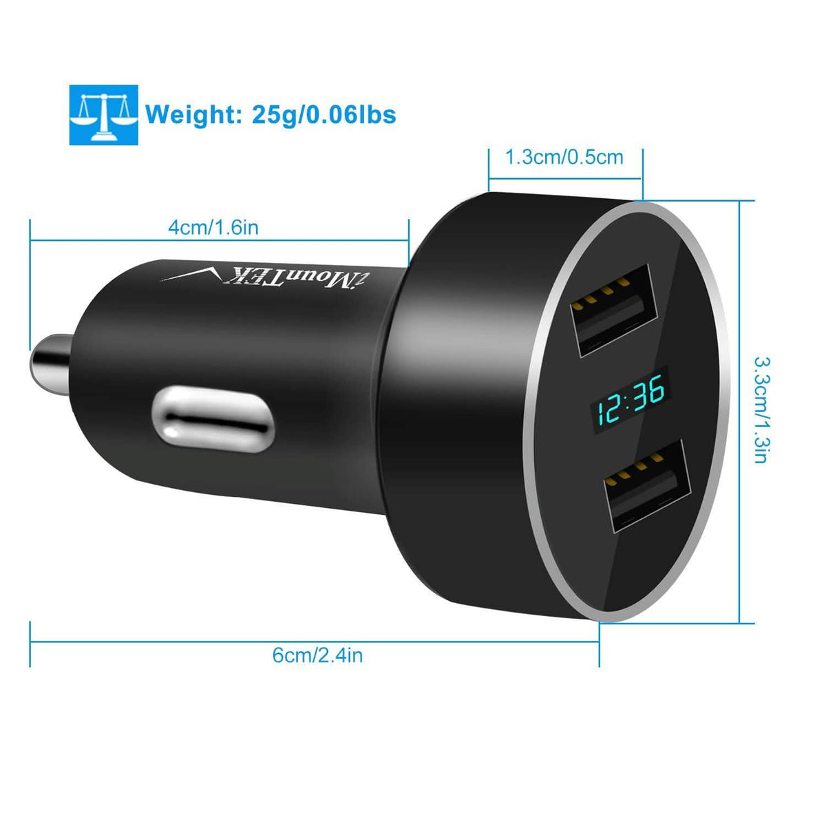 Universal 15W/3.1A Dual USB Car Charger Automotive - Tophatter Daily Deals