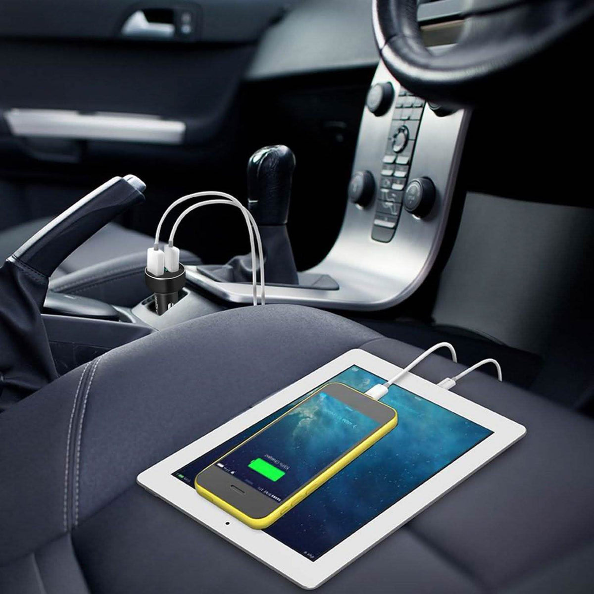 Universal 15W/3.1A Dual USB Car Charger Automotive - Tophatter Daily Deals
