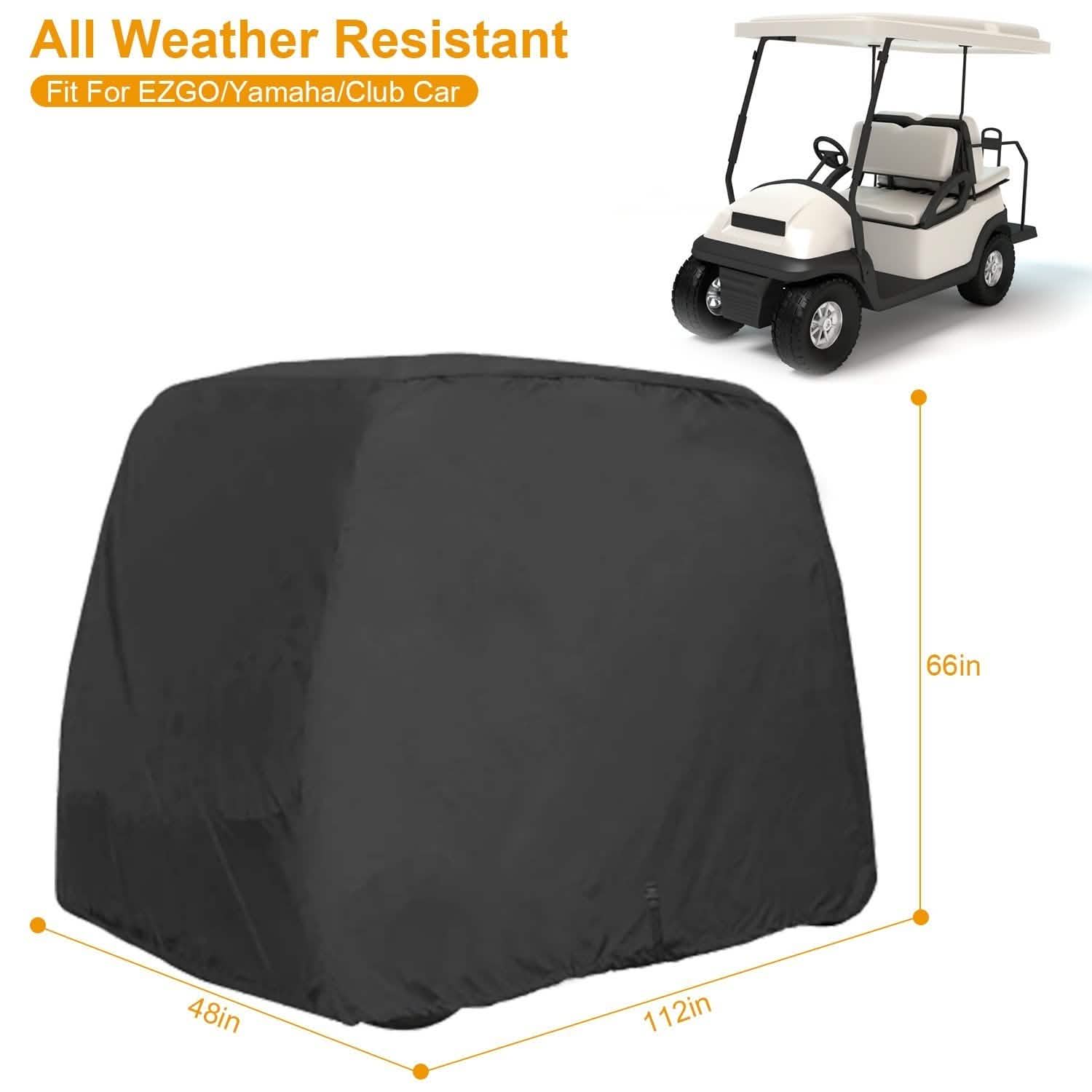 Universal 4 Passenger Golf Cart Cover 210D Automotive - Tophatter Daily Deals