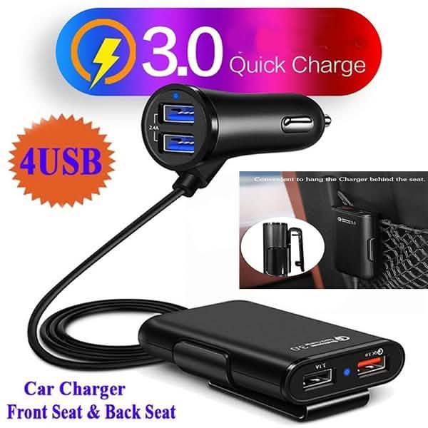 Universal 4 Ports USB Car Charger Automotive - Tophatter Daily Deals