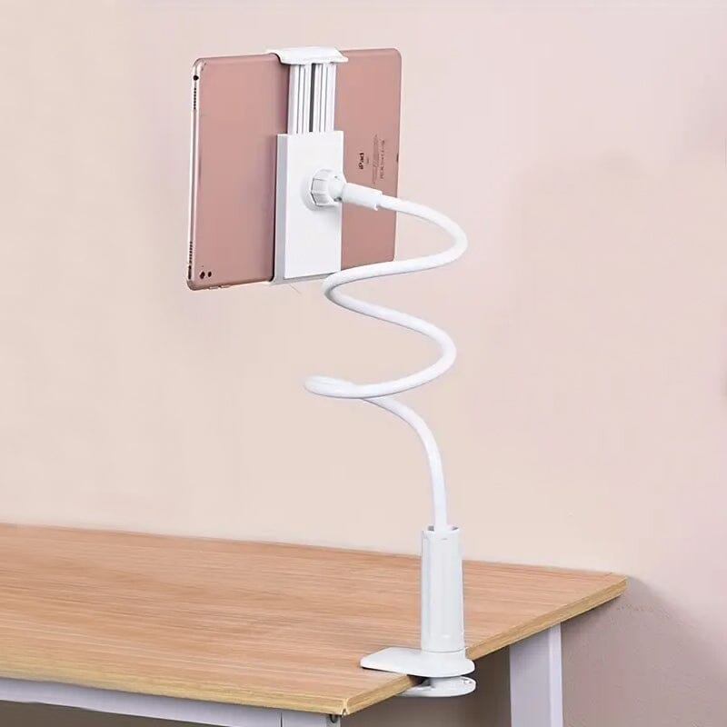 Universal Adjustable Lazy Phone and Tablet Holder Stand White Phone Holder - Tophatter Daily Deals