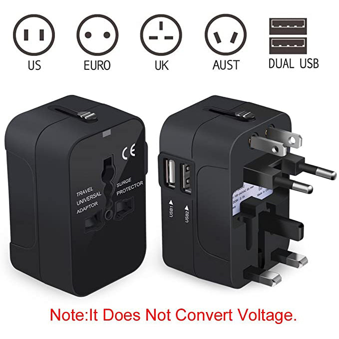 Universal All in One Worldwide Travel Adapter USB Power Adapter - Tophatter Daily Deals