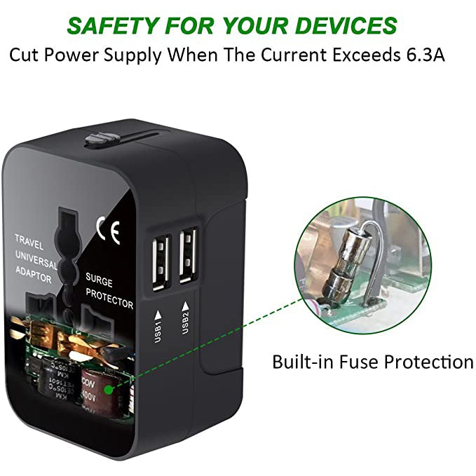 Universal All in One Worldwide Travel Adapter USB Power Adapter - Tophatter Daily Deals
