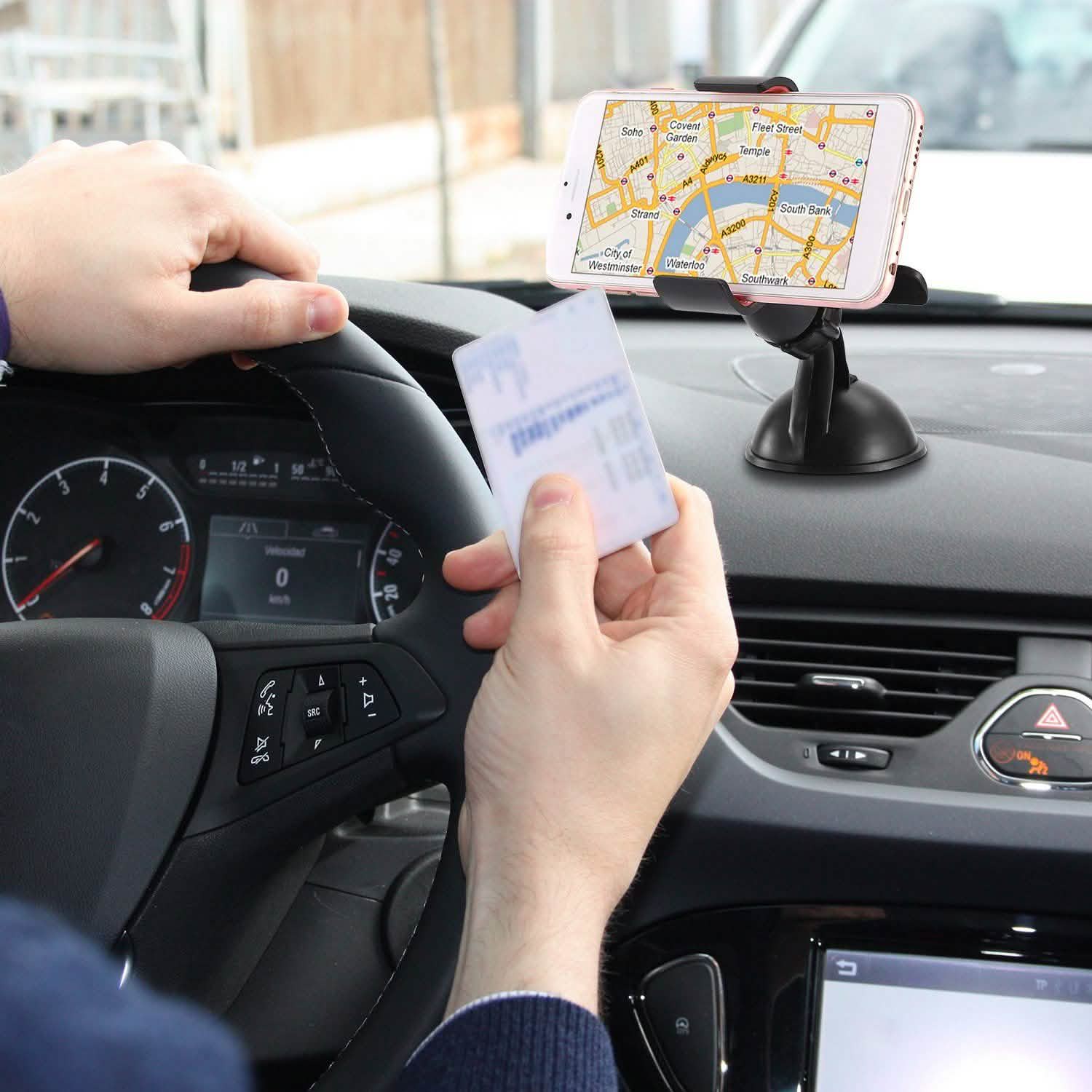 Universal Car Phone Holder 360° Rotation Mobile Accessories - Tophatter Daily Deals