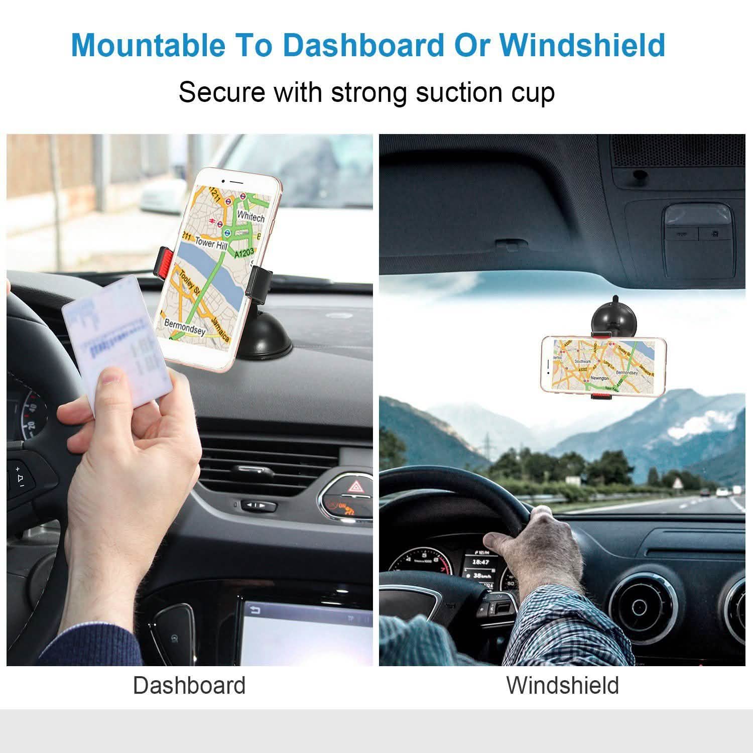 Universal Car Windshield Mount Holder Automotive - Tophatter Daily Deals
