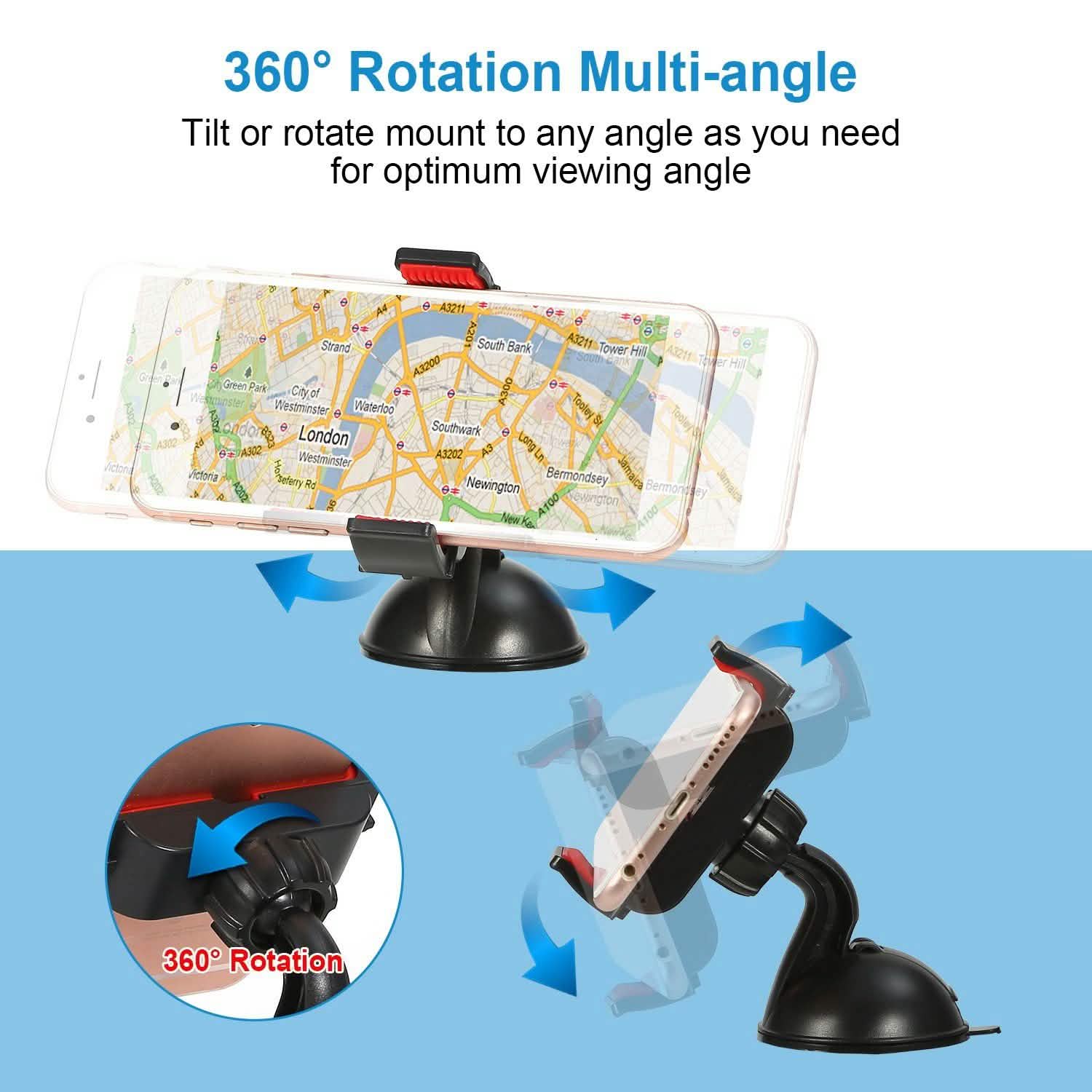 Universal Car Windshield Mount Holder Automotive - Tophatter Daily Deals