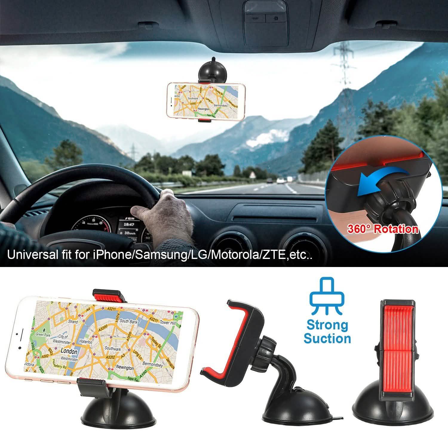 Universal Car Windshield Mount Holder Automotive - Tophatter Daily Deals