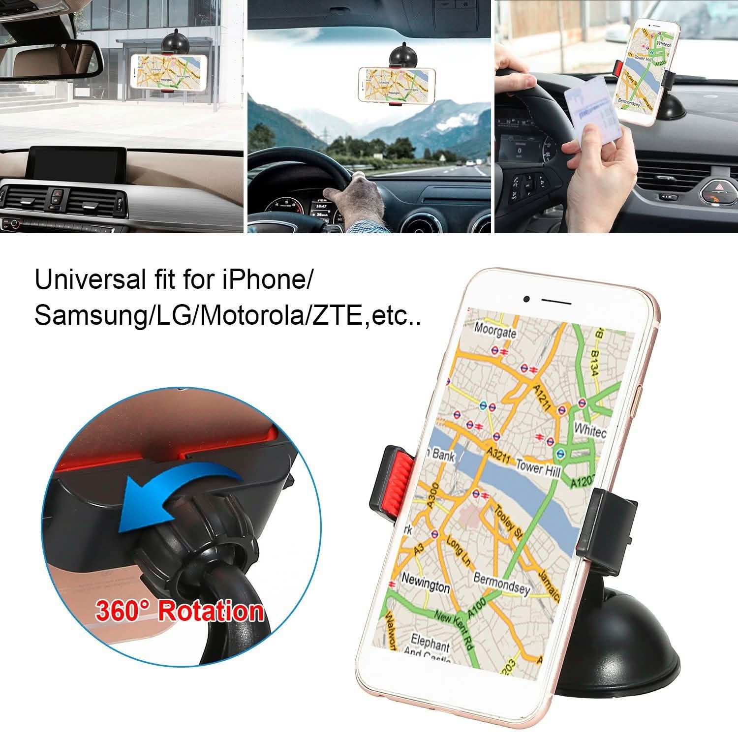 Universal Car Windshield Mount Holder Automotive - Tophatter Daily Deals