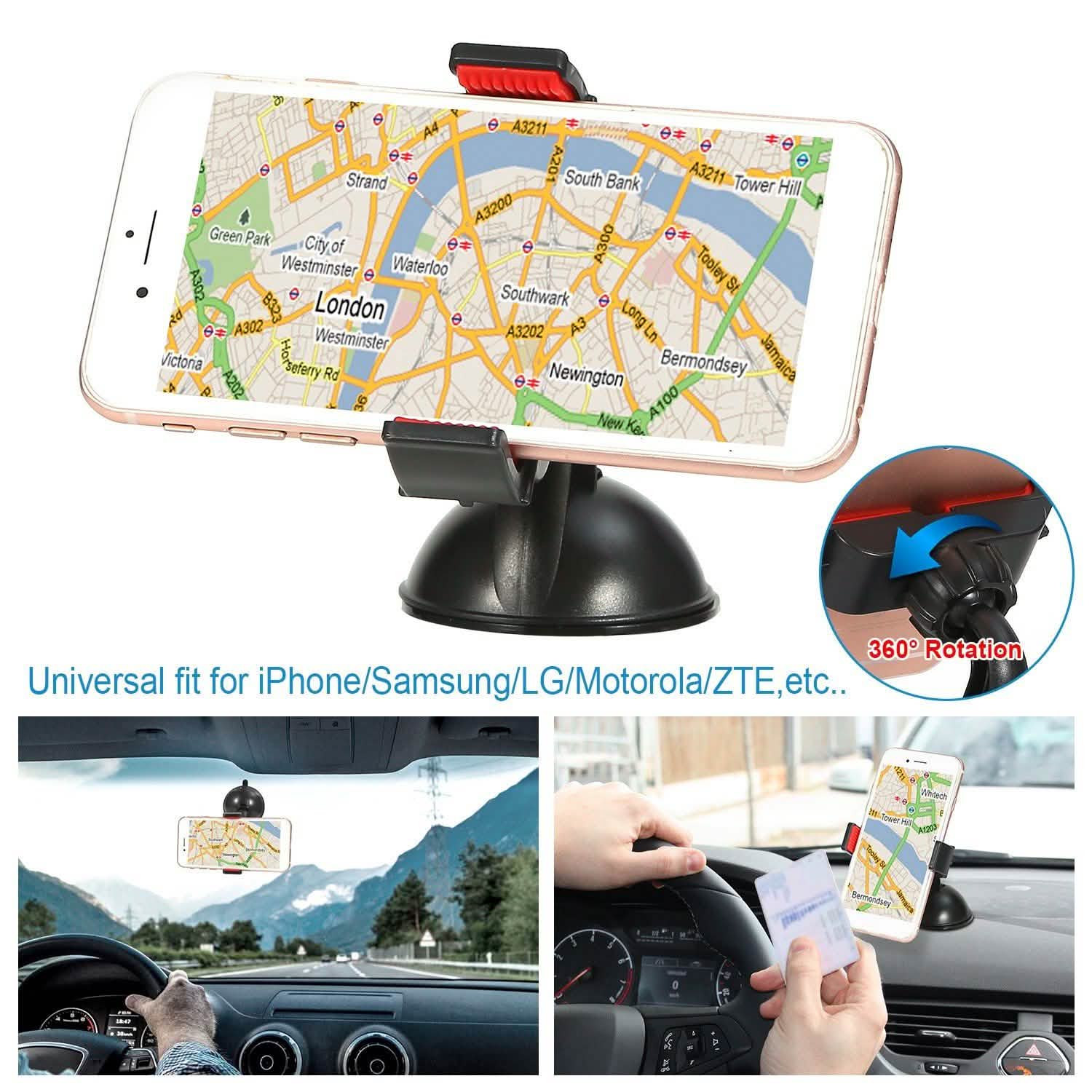 Universal Car Windshield Mount Holder Automotive - Tophatter Daily Deals