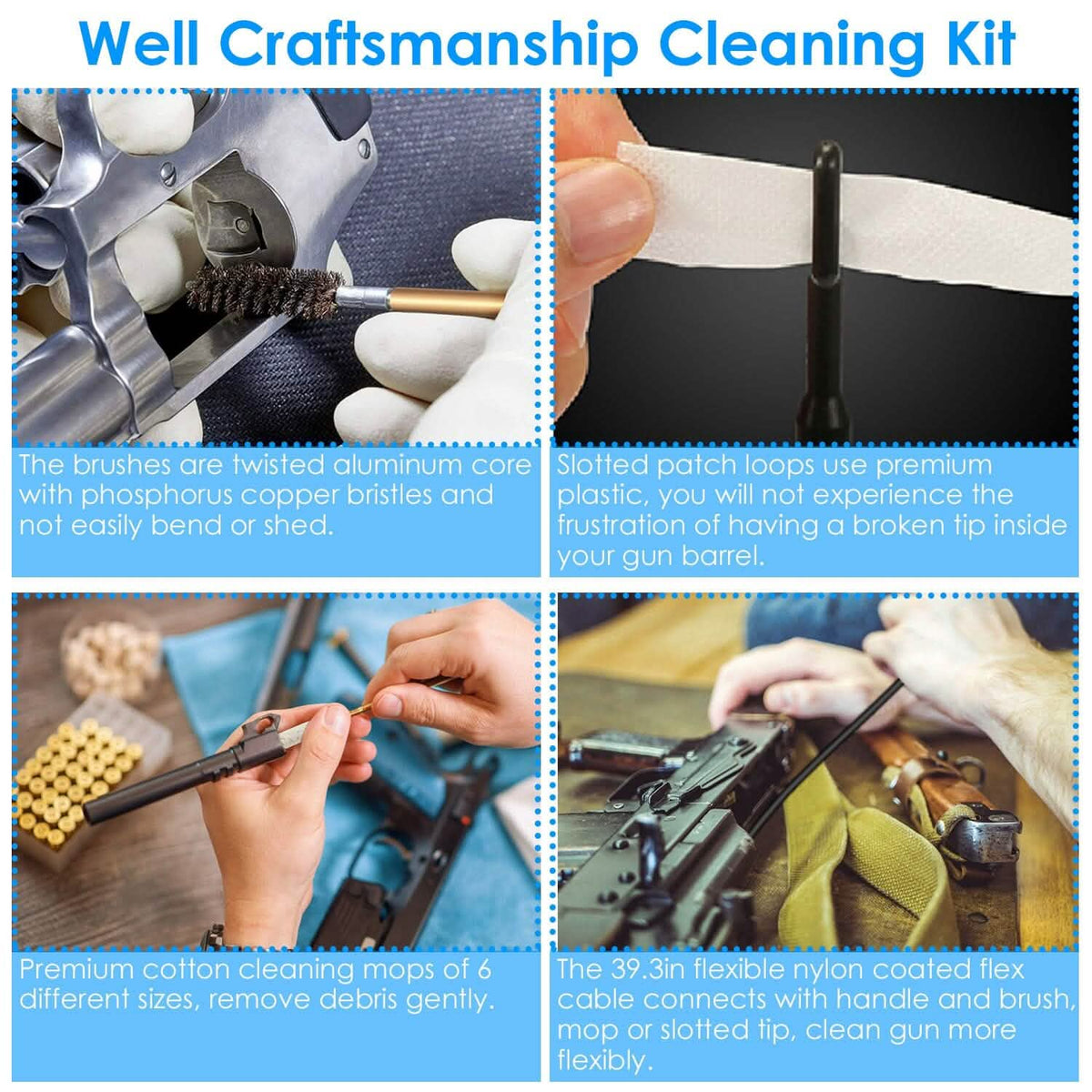 Universal Gun Cleaning Kit with 39.3" Flex Cable Brass Rod Everything Else - Tophatter Daily Deals