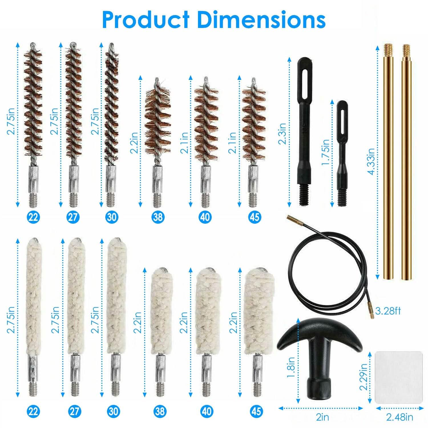 Universal Gun Cleaning Kit with 39.3