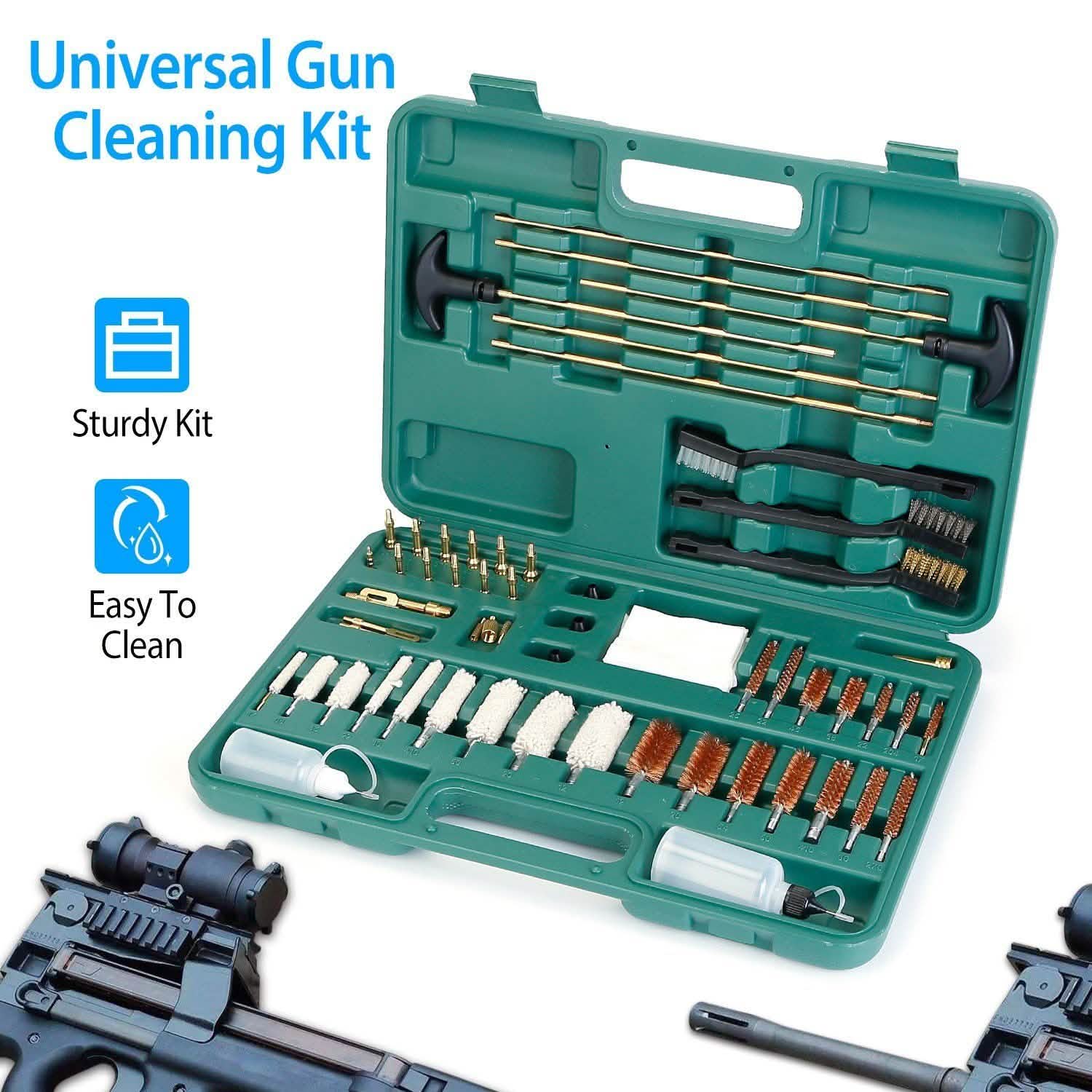 Universal Gun Cleaning Kit with Carrying Case Tactical & Self Defense - Tophatter Daily Deals