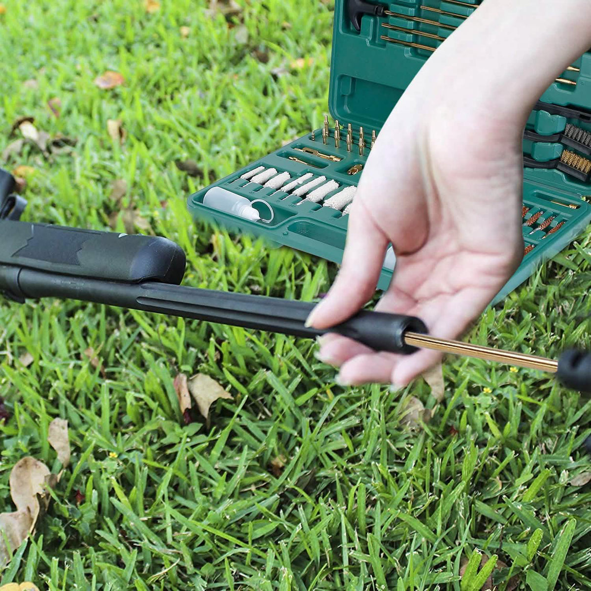Universal Gun Cleaning Kit with Carrying Case Tactical & Self Defense - Tophatter Daily Deals