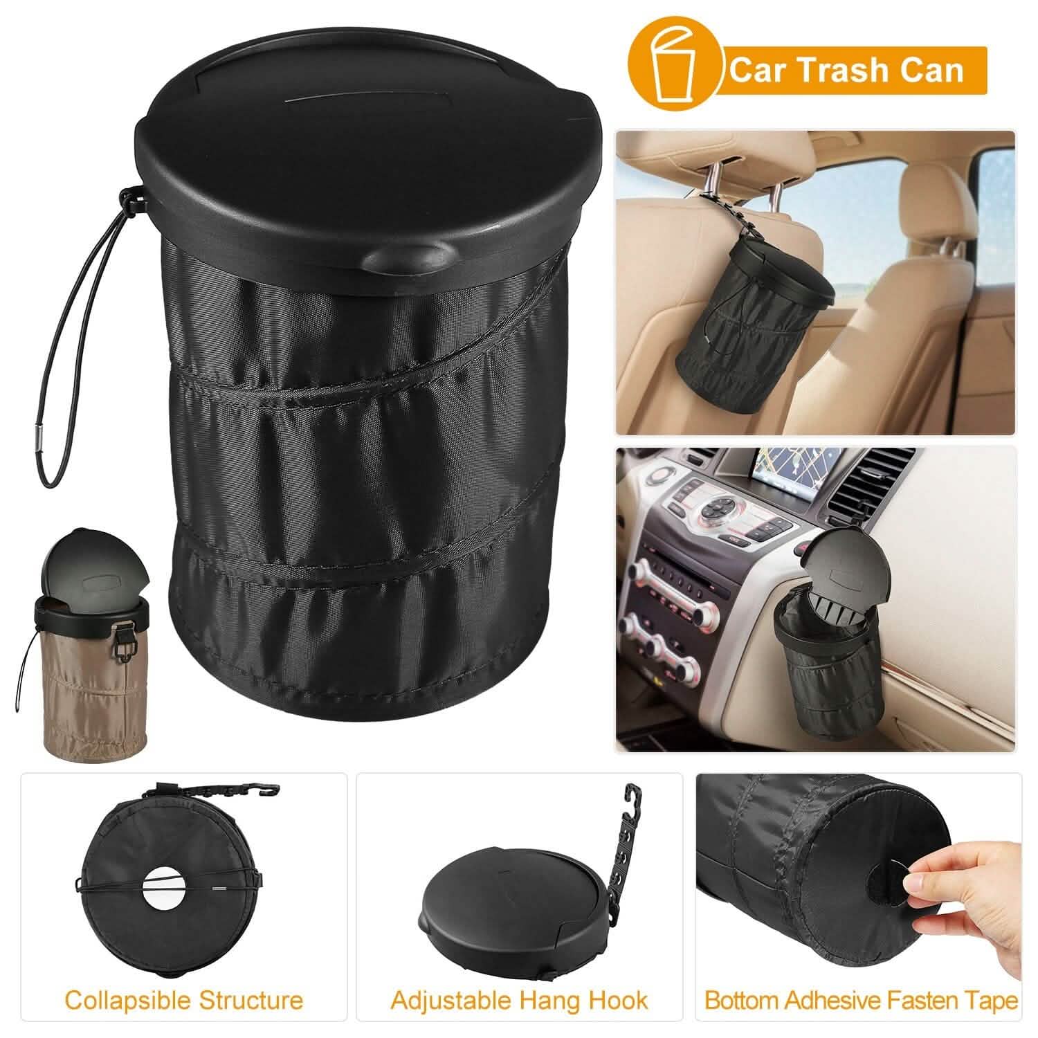 Universal Portable Car Trash Can Automotive - Tophatter Daily Deals