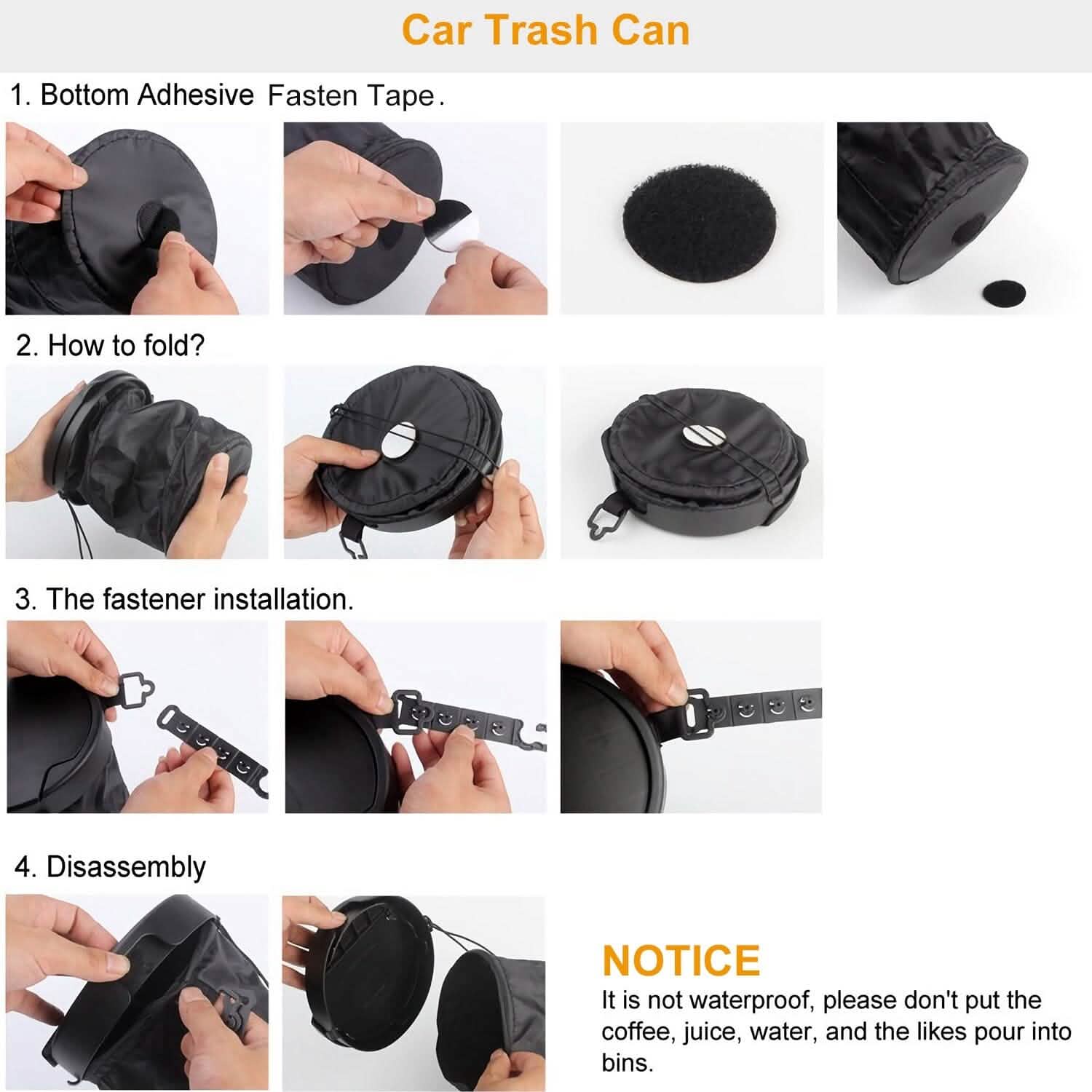 Universal Portable Car Trash Can Automotive - Tophatter Daily Deals