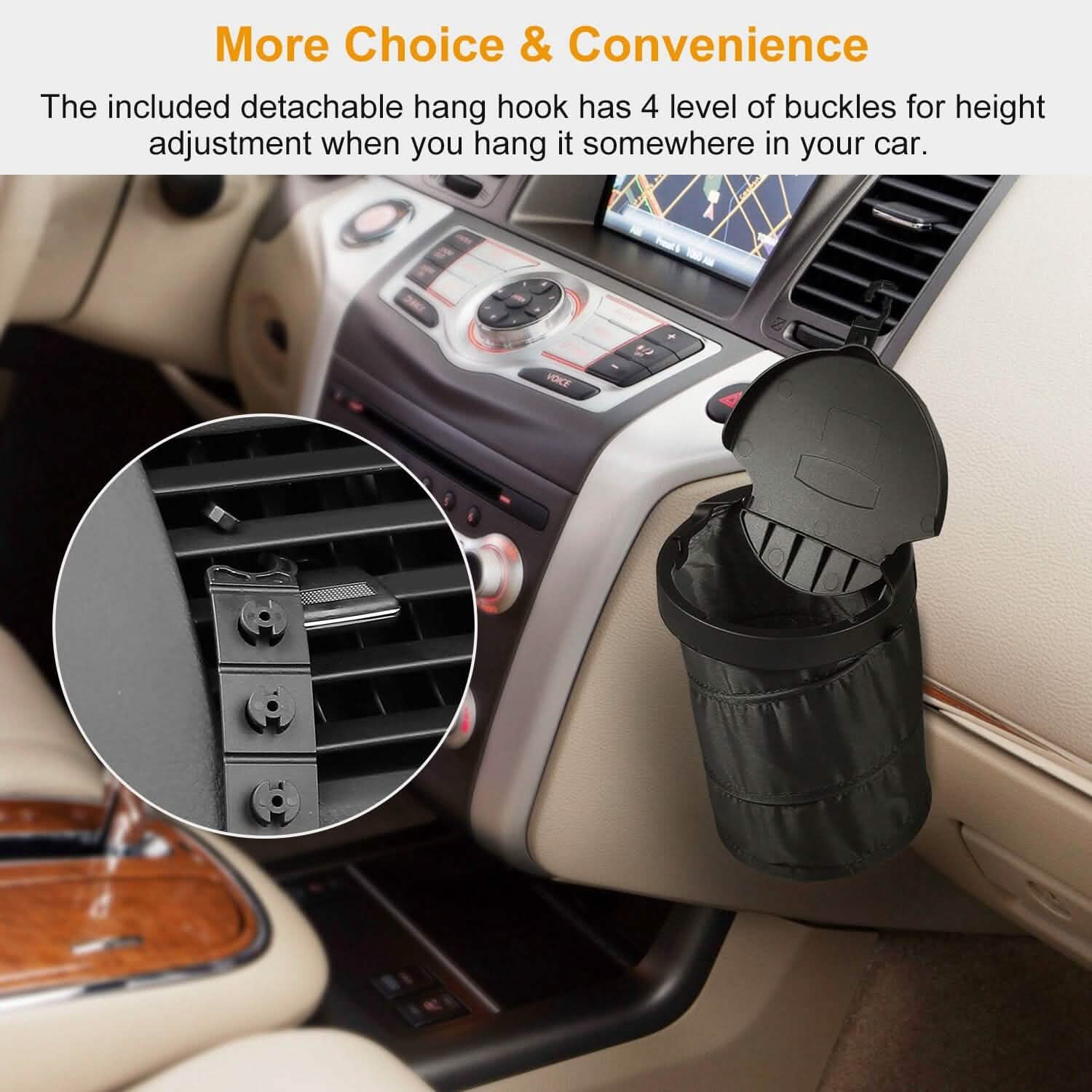 Universal Portable Car Trash Can Automotive - Tophatter Daily Deals