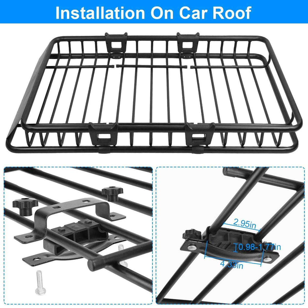 Universal Roof Rack Car Luggage Holder Automotive - Tophatter Daily Deals