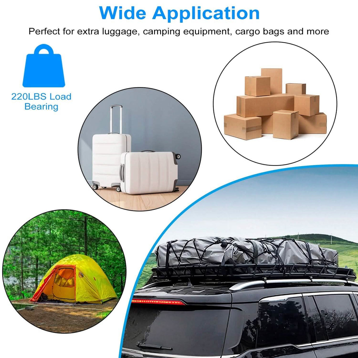 Universal Roof Rack Car Luggage Holder Automotive - Tophatter Daily Deals