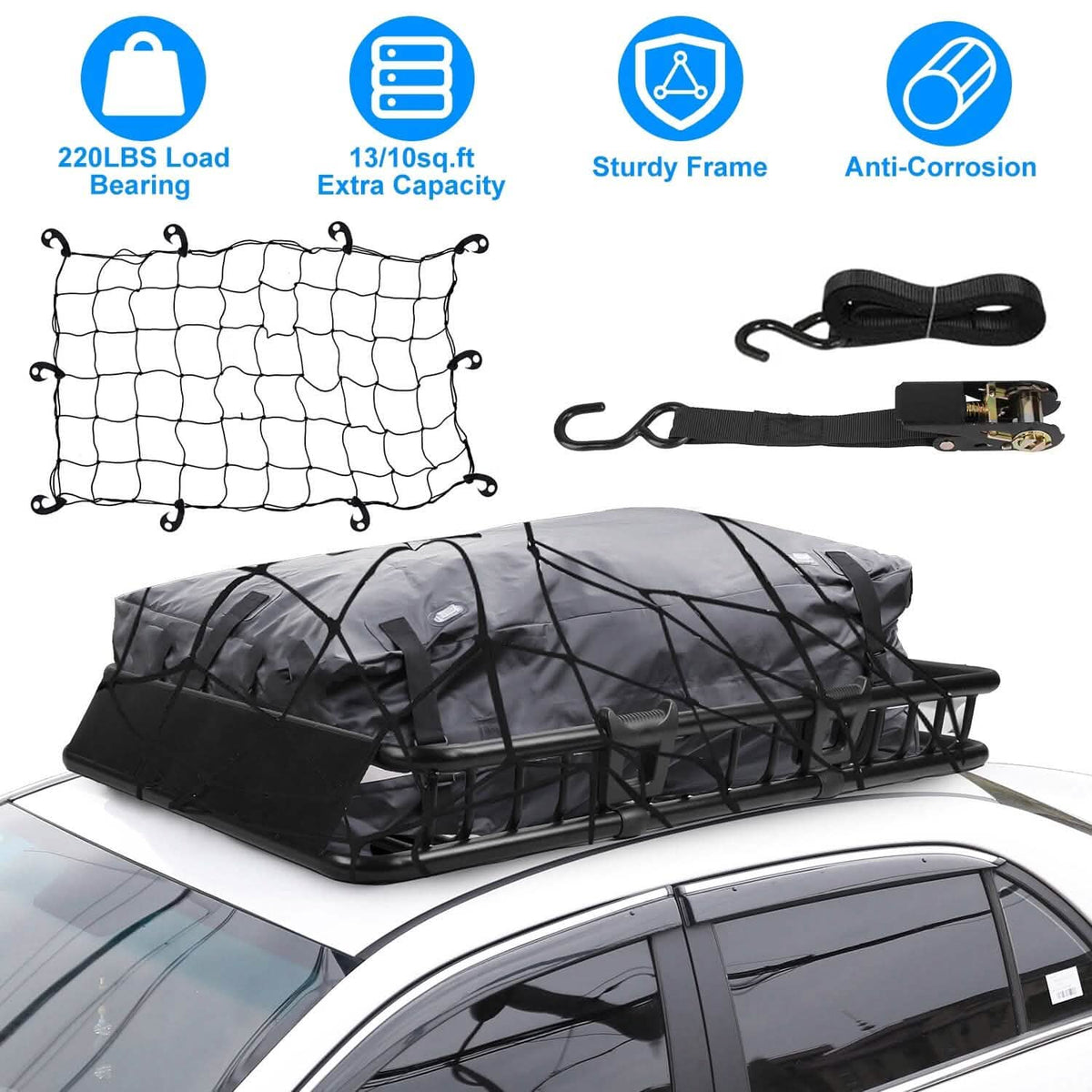 Universal Roof Rack Car Luggage Holder Automotive - Tophatter Daily Deals