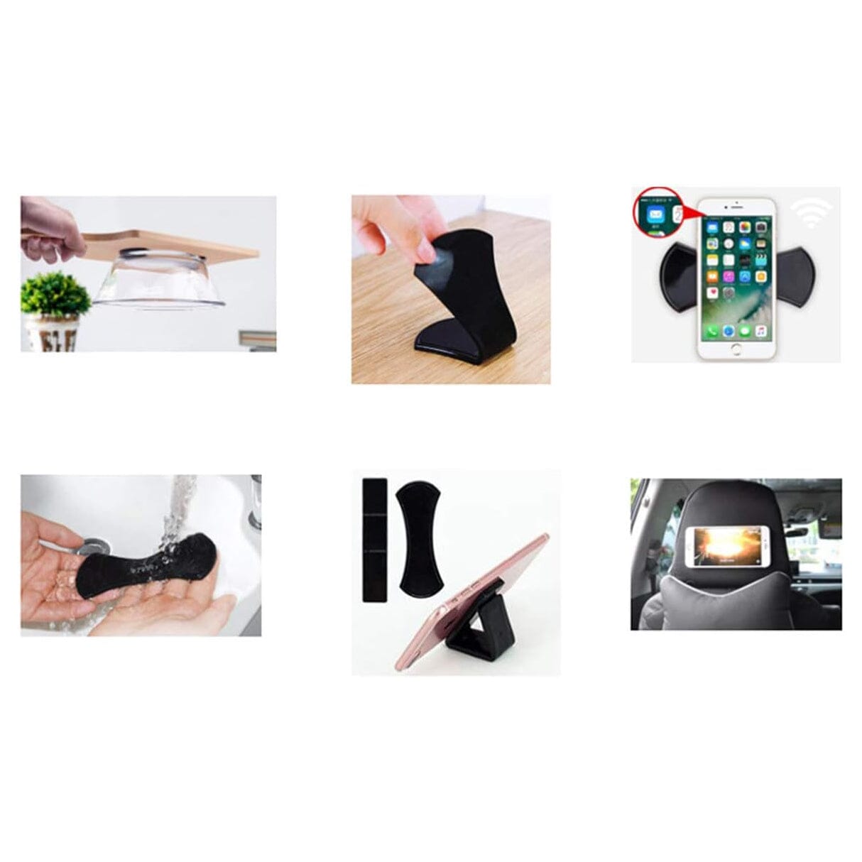 Universal Sticky Pad Anti-Slip Fixate Traceless Car Sticker Mobile Phone Stand Phone Holder - Tophatter Daily Deals