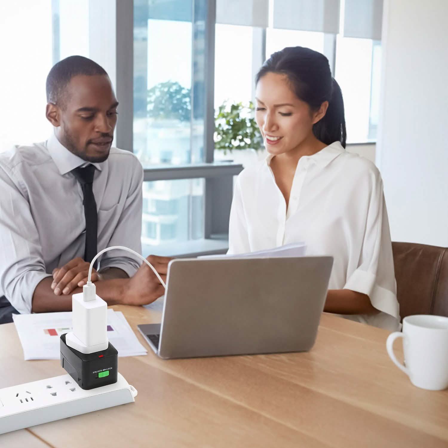 Universal Travel Adapter with 4 Interchangeable Plugs Mobile Accessories - Tophatter Daily Deals