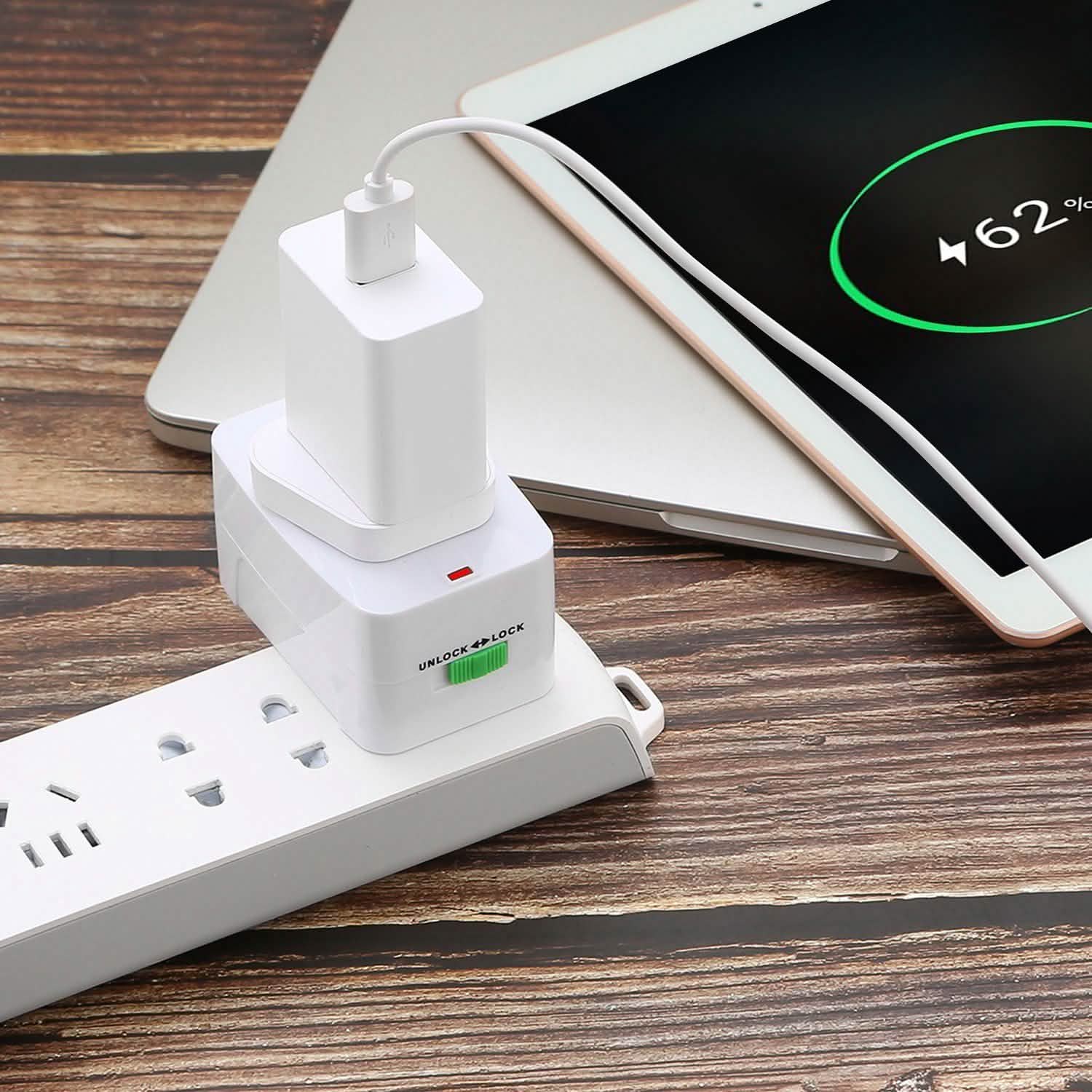 Universal Travel Adapter with 4 Interchangeable Plugs Mobile Accessories - Tophatter Daily Deals