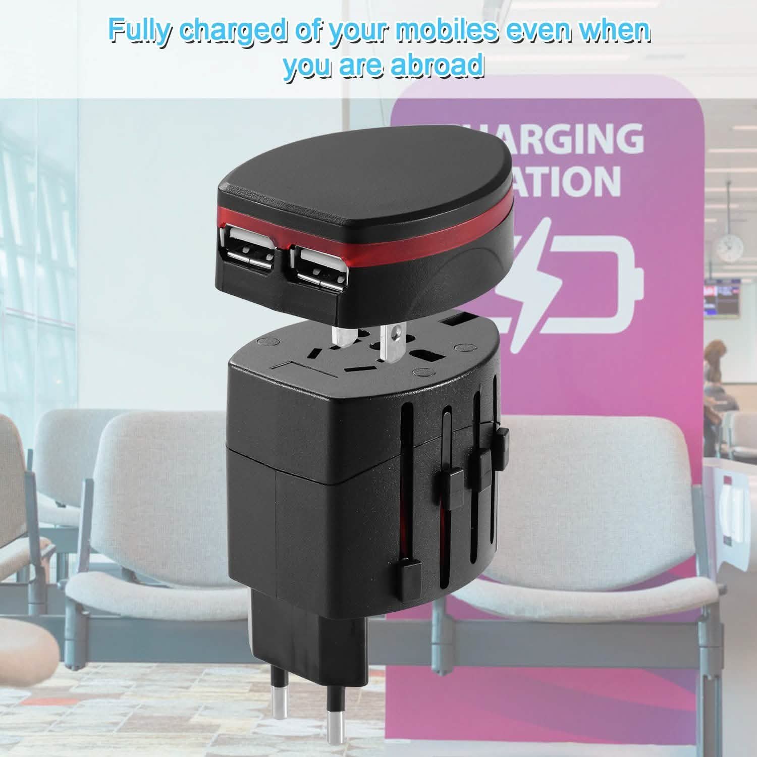 Universal Travel Power Adapter All in One Wall Charger Batteries & Power Accessories - Tophatter Daily Deals