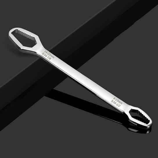 Universal Wrench Glasses Wrench 8-22mm Ratchet Spanner Silver Automotive - Tophatter Daily Deals