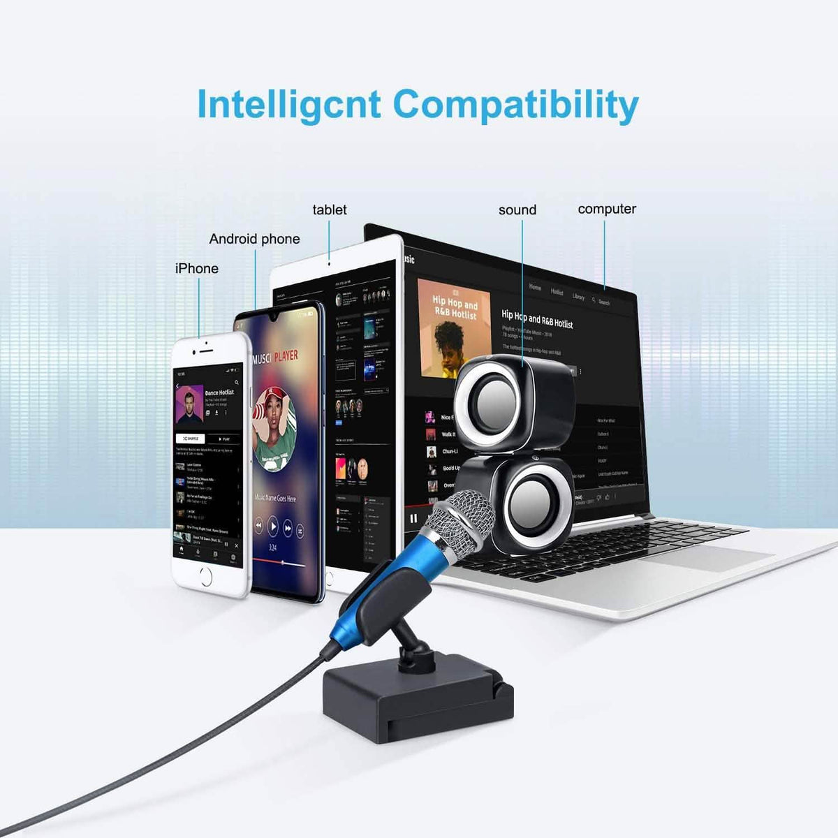 Uniwit Mini Portable Vocal/Instrument Microphone Audio Accessories - Tophatter Daily Deals