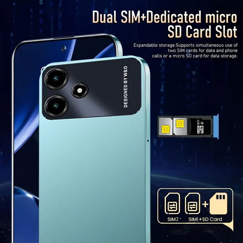 Unlocked Smartphone 4GB 64GB Large 6.6 inch HD Display Dual SIM 4G LTE Unbranded Smartphone - Tophatter Daily Deals