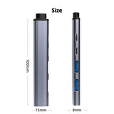 USB C Hub 6 In 1 Multiport Adapter Compact 60W PD Plus - Tophatter Daily Deals