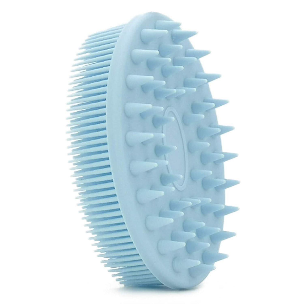 Upgrade Silicone Body Scrubber and Hair Shampoo Brush Blue Bath - Tophatter Daily Deals
