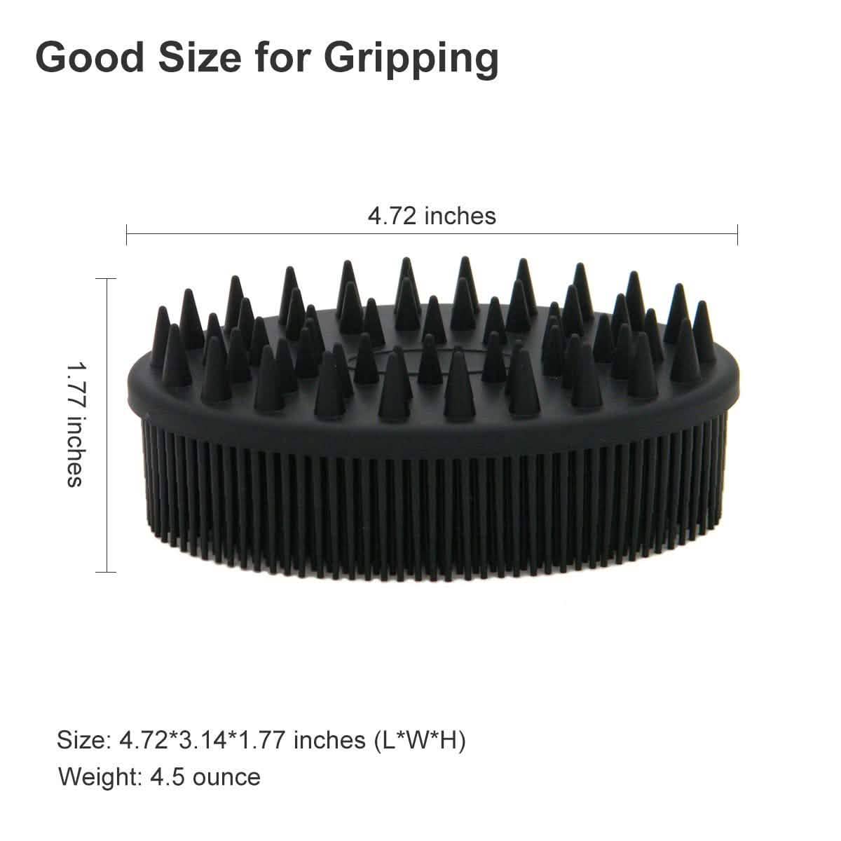 Upgrade Silicone Body Scrubber and Hair Shampoo Brush Bath - Tophatter Daily Deals