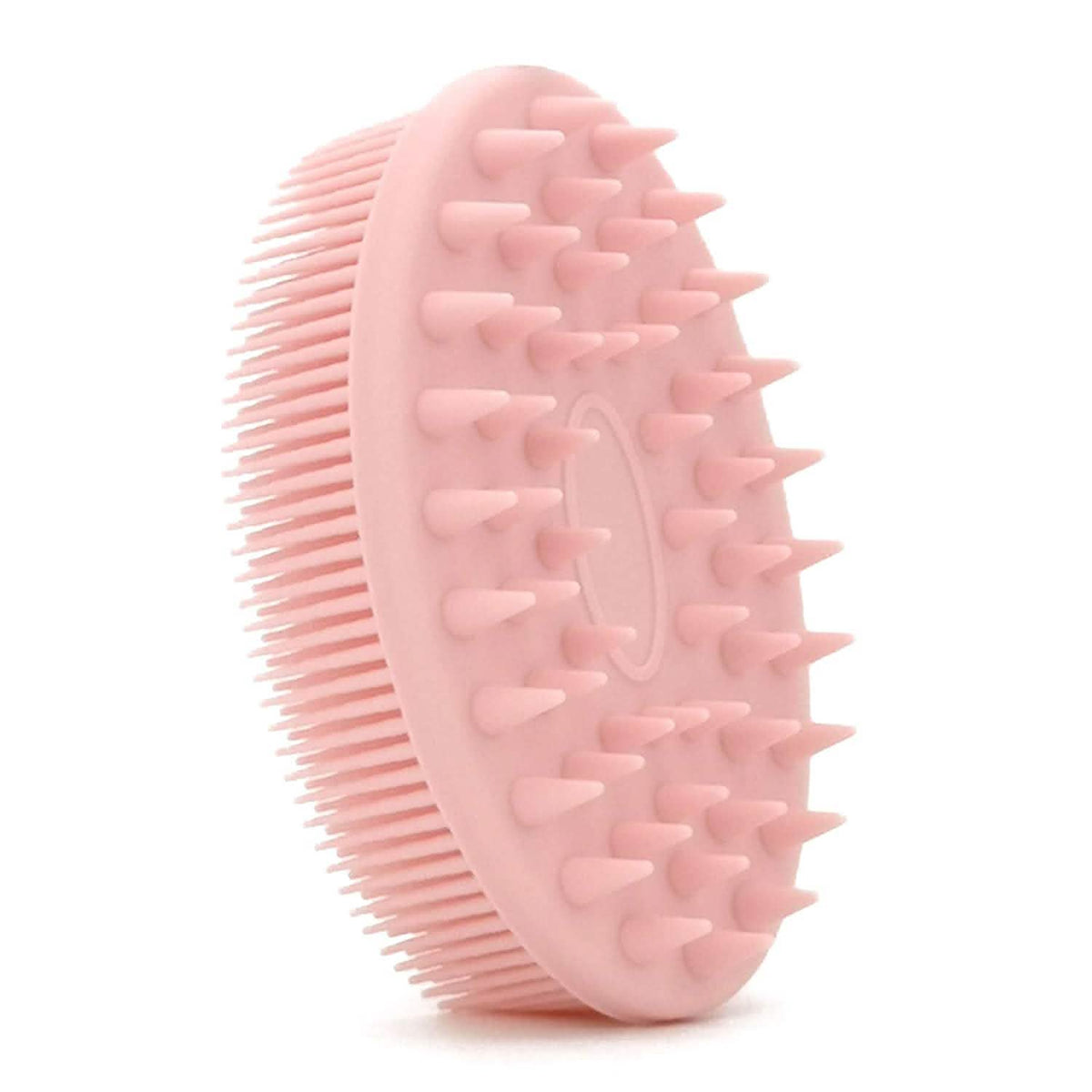 Upgrade Silicone Body Scrubber and Hair Shampoo Brush Pink Bath - Tophatter Daily Deals