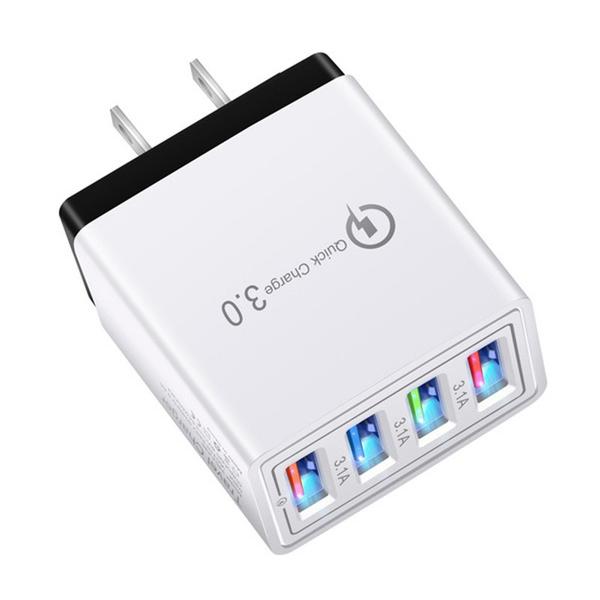US Plug Fast Charging USB Charger Black USB Charger - Tophatter Daily Deals