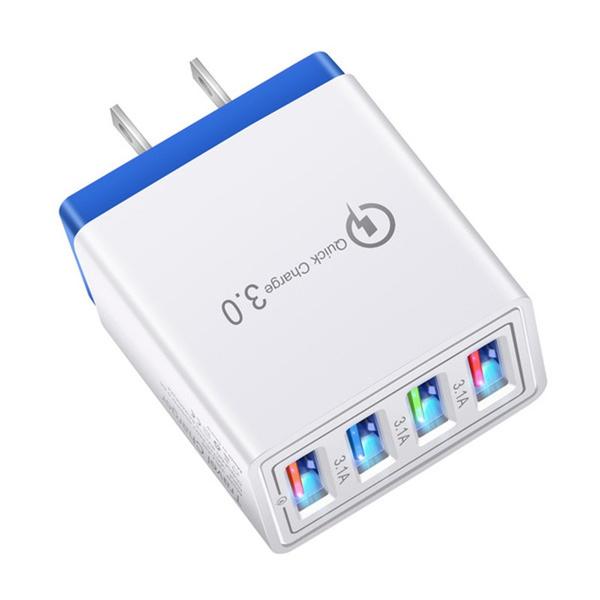 US Plug Fast Charging USB Charger Blue USB Charger - Tophatter Daily Deals