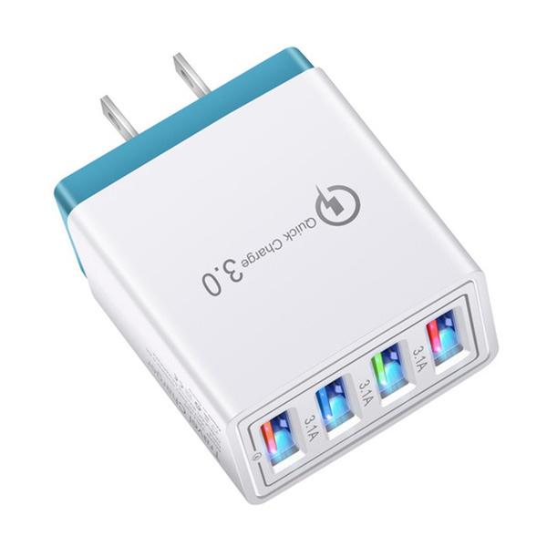 US Plug Fast Charging USB Charger Sky Blue USB Charger - Tophatter Daily Deals