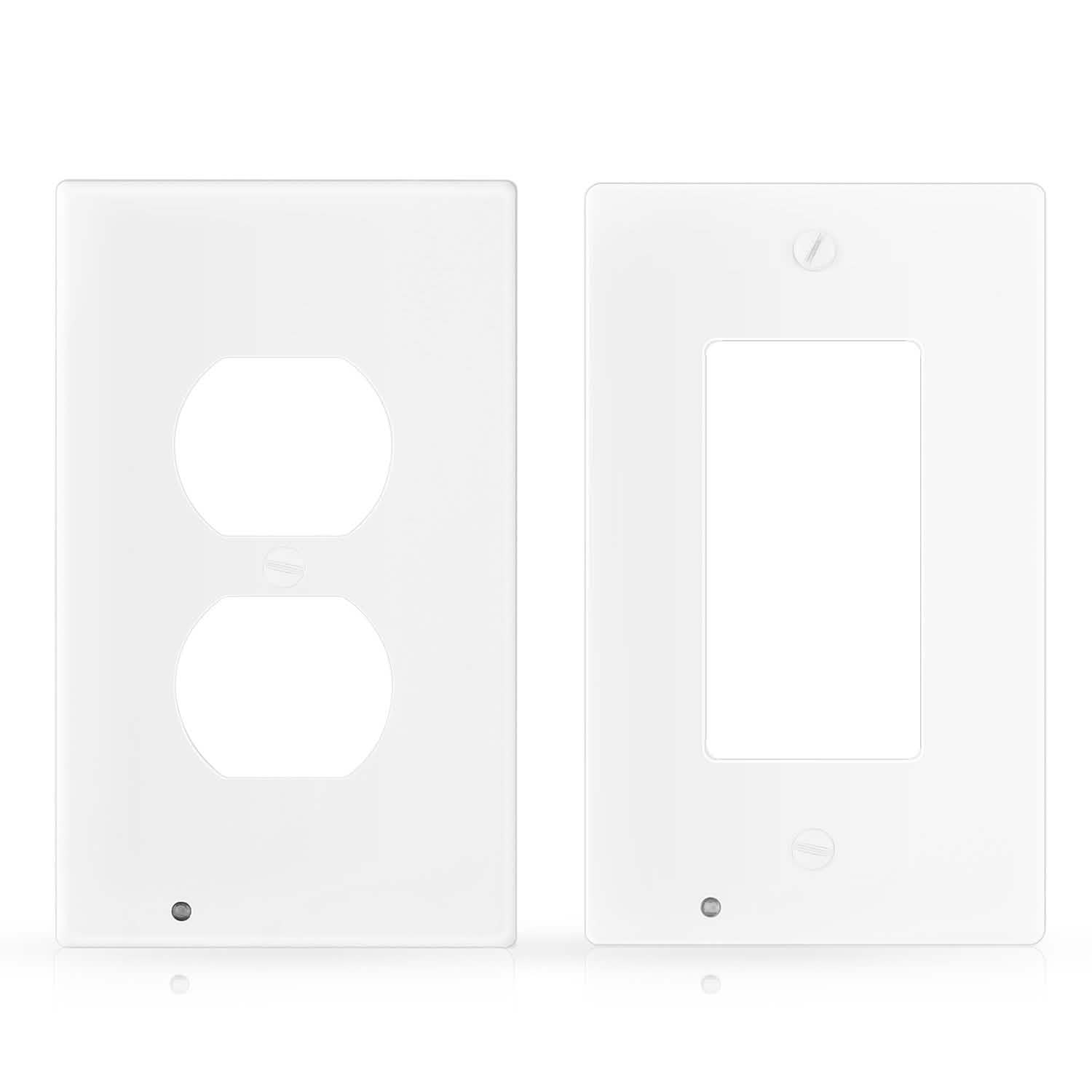 US Wall Outlet Cover Wall Plate with 3-LED Dusk To Down Sensor Night Lights Batteries & Power Accessories - Tophatter Daily Deals