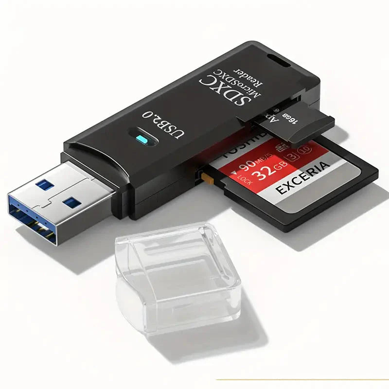 USB 2.0 SD Card Reader Micro SD Card To USB Adapter Card Reader - Tophatter Daily Deals