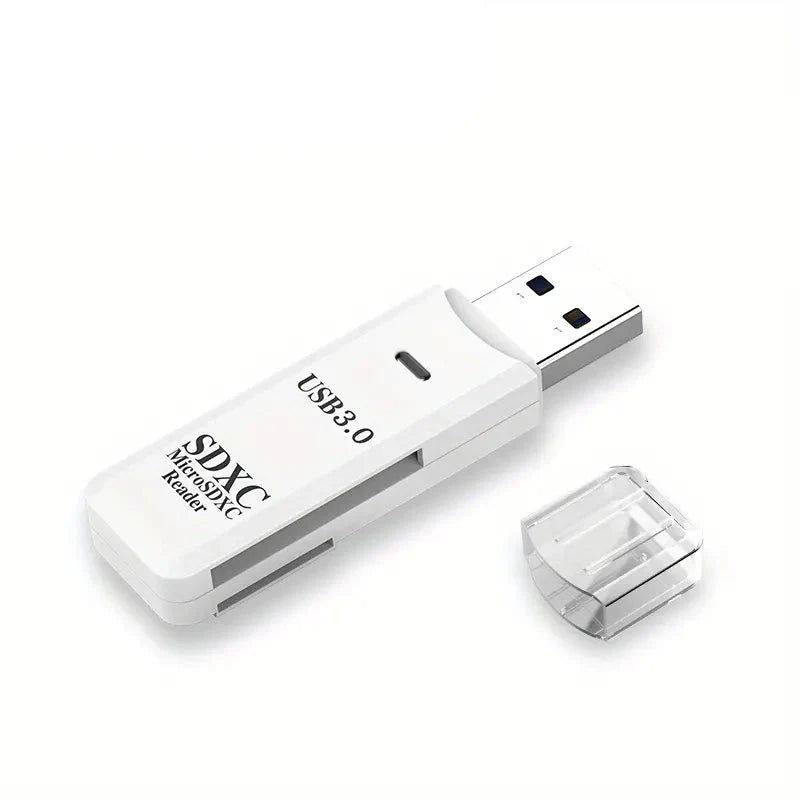 USB 2.0 SD Card Reader Micro SD Card To USB Adapter White 2 Card Reader - Tophatter Daily Deals
