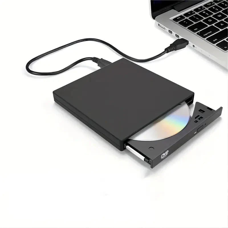 USB 2.0 Slim Protable External CD-RW Drive DVD-RW Burner Writer Player External DVD Recorder - Tophatter Daily Deals