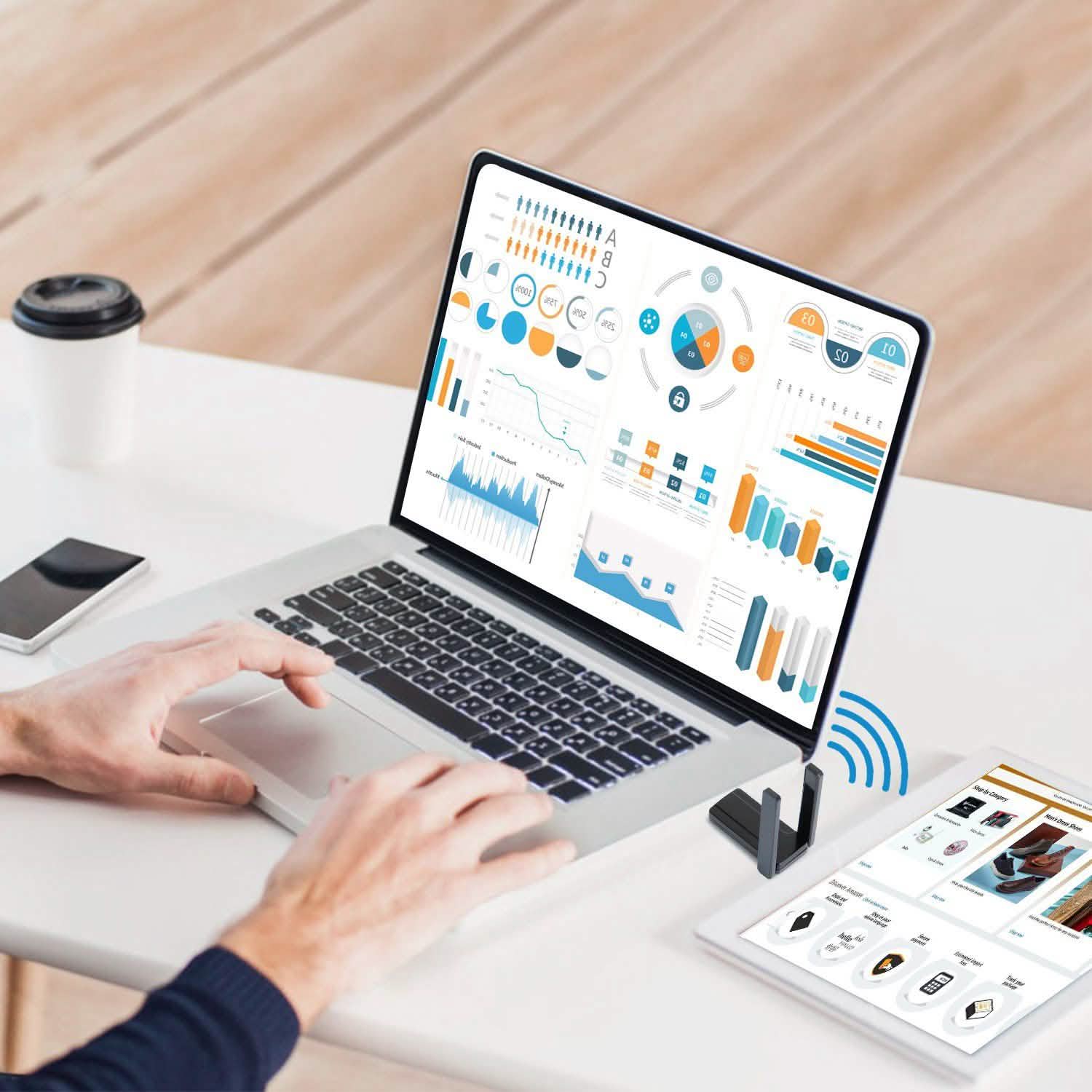 USB 3.0 WiFi Adapter AC1300 Mbps Computer Accessories - Tophatter Daily Deals