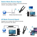 USB 3.0 WiFi Adapter AC1300 Mbps Computer Accessories - Tophatter Daily Deals