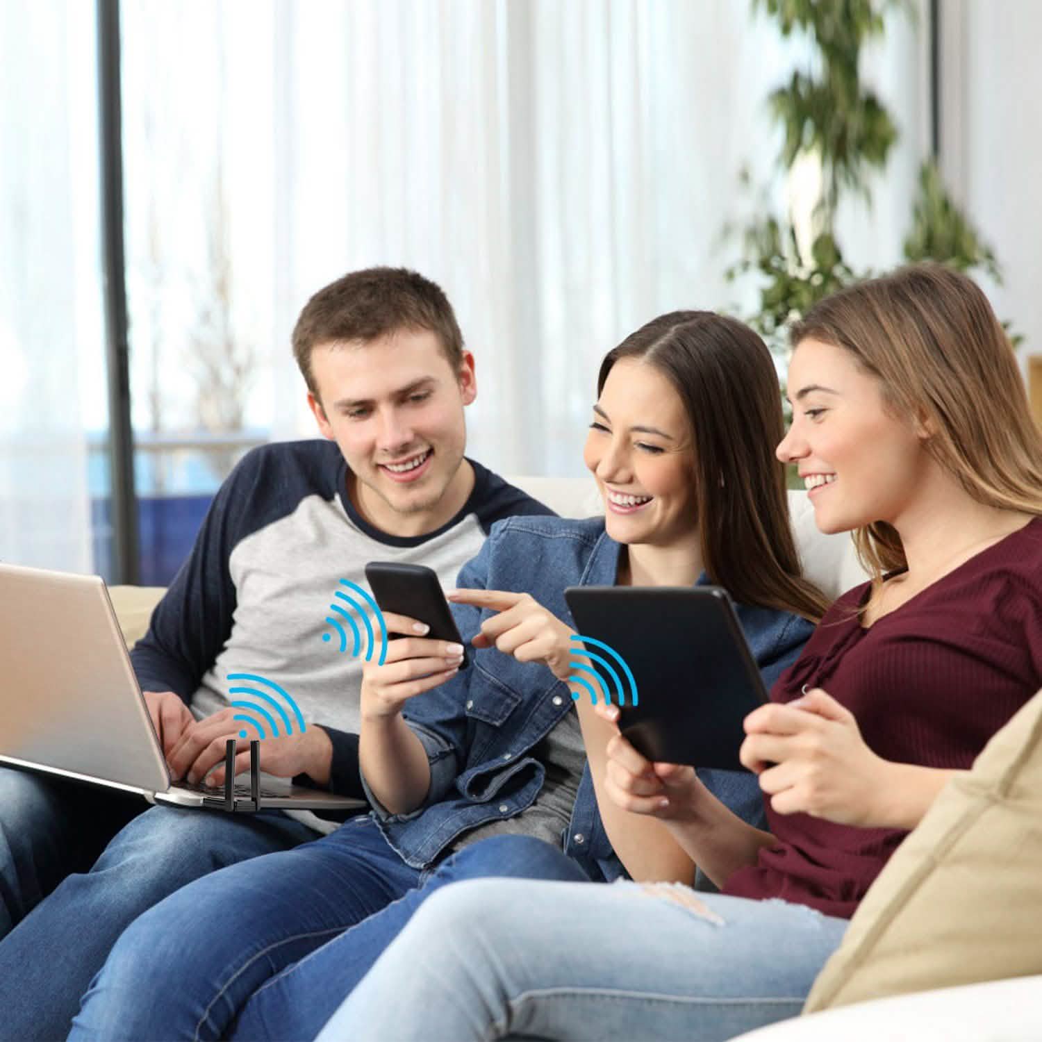 USB 3.0 WiFi Adapter AC1300 Mbps Computer Accessories - Tophatter Daily Deals