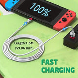 USB C Charging Cable For Nintendo Switch Video Games & Consoles - Tophatter Daily Deals