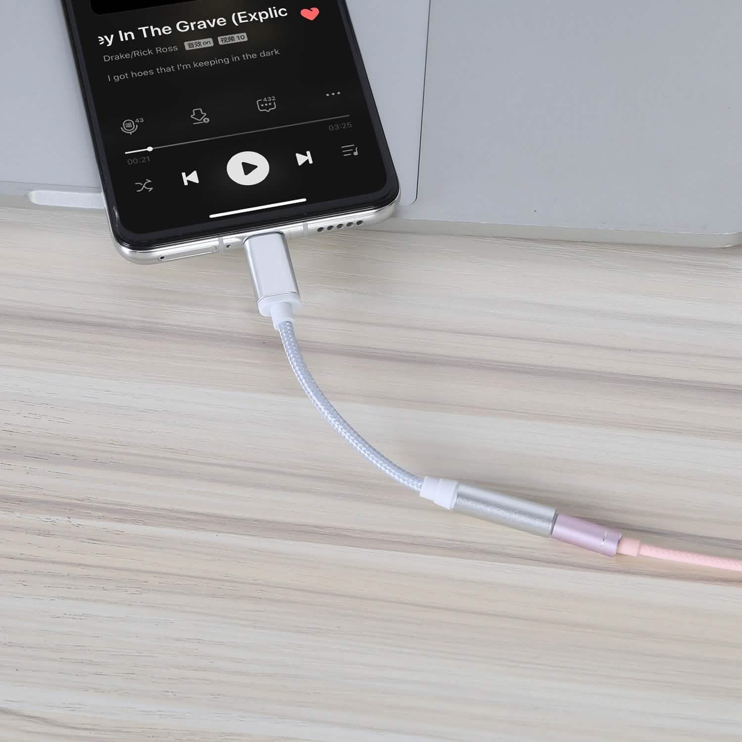 USB-C Type C Adapter Port to 3 .5mm Aux Audio Jack Mobile Accessories - Tophatter Daily Deals