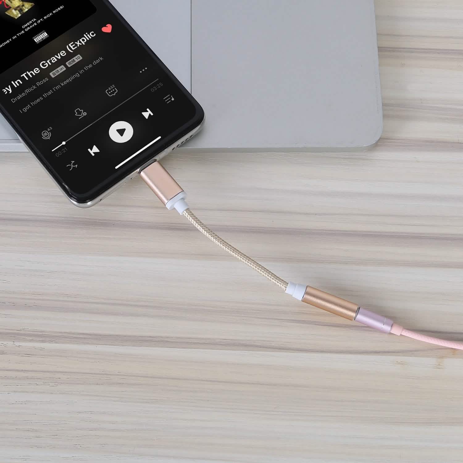 USB-C Type C Adapter Port to 3 .5mm Aux Audio Jack Mobile Accessories - Tophatter Daily Deals