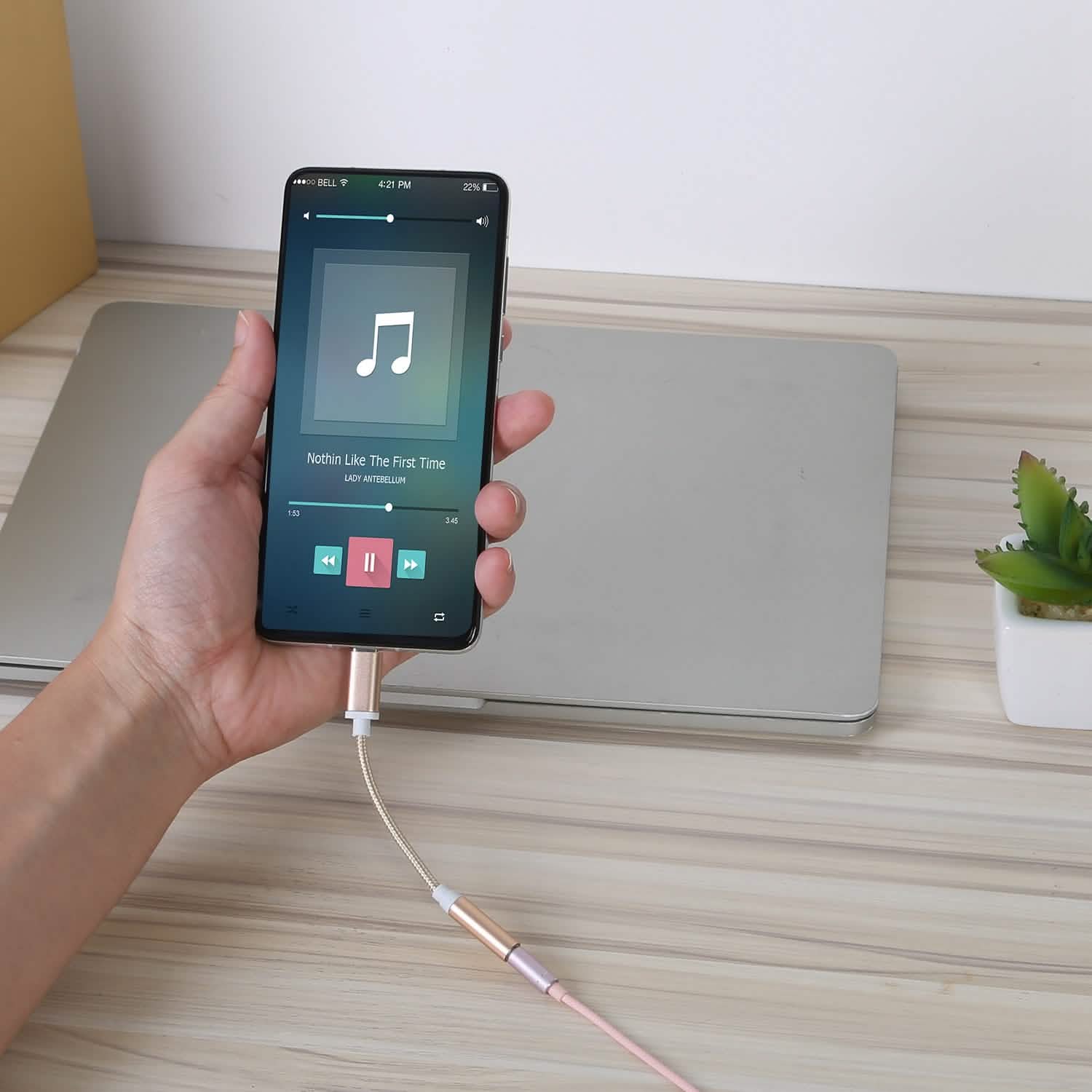 USB-C Type C Adapter Port to 3 .5mm Aux Audio Jack Mobile Accessories - Tophatter Daily Deals