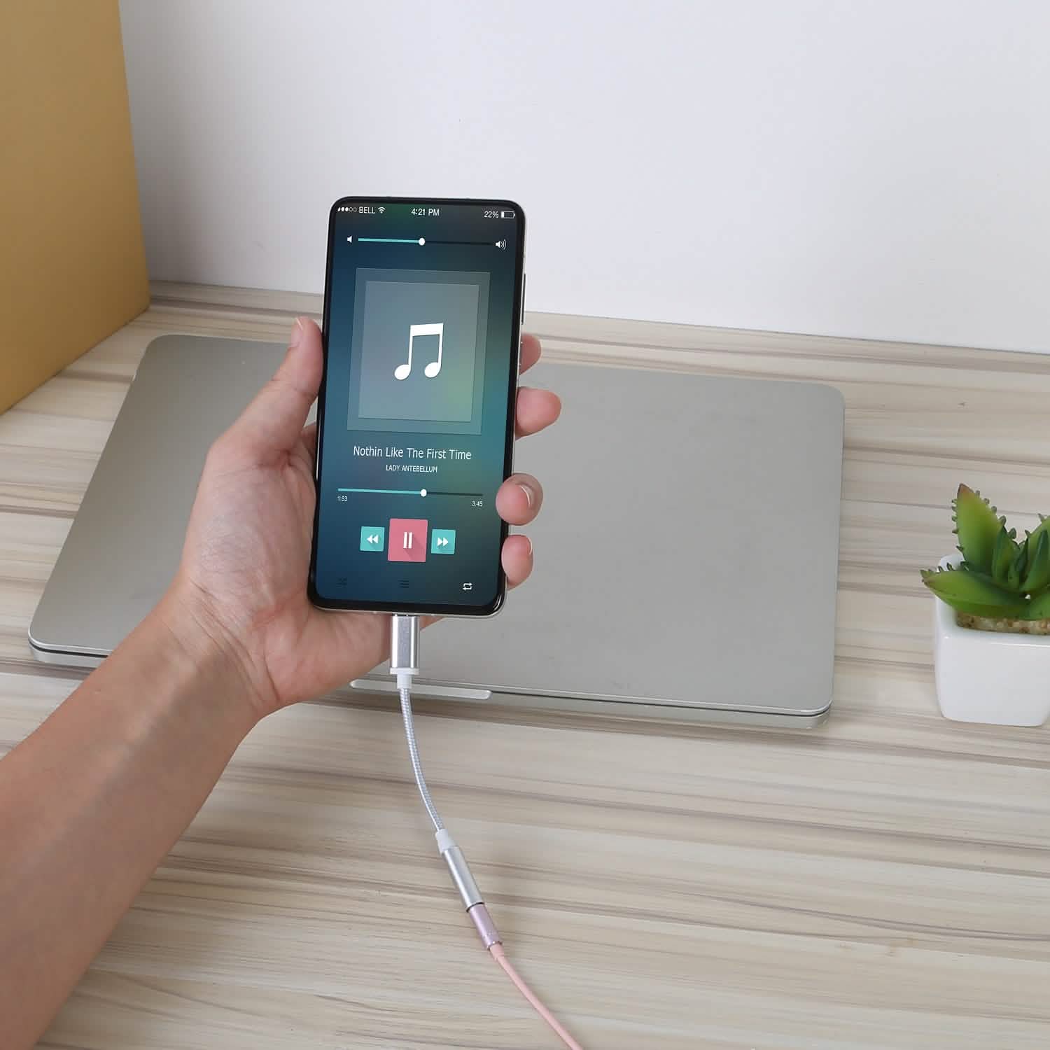USB-C Type C Adapter Port to 3 .5mm Aux Audio Jack Mobile Accessories - Tophatter Daily Deals